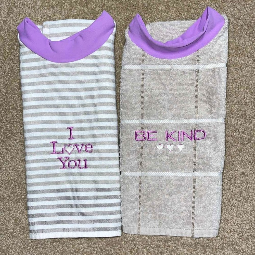 NWOT Baby Towel Bibs Embroidered 2 Pk Ages 1-5